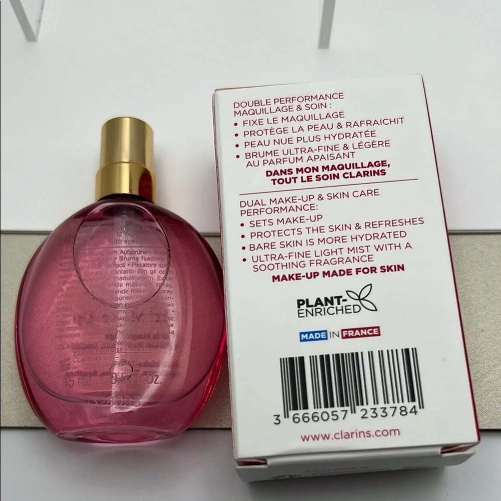 Clarins Paris Fix’ Make-Up Setting Spray for aFlawless Finish Sets 15ml NWOT Box - Picture 8 of 8